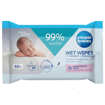 Canpol Babies Wet Wipes 99% Water - 60 Pcs