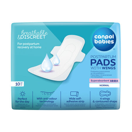 Canpol Babies Postpartum Pads With Wings Day Normal - 10 Pcs