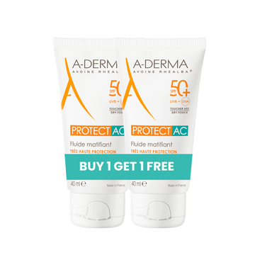 A-Derma Buy 1 Get 1 Protect AC Mattifying Face Sunscreen Fluid SPF50+