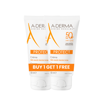 A-Derma Buy 1 Get 1 Protect Fragrance Free Face Sunscreen