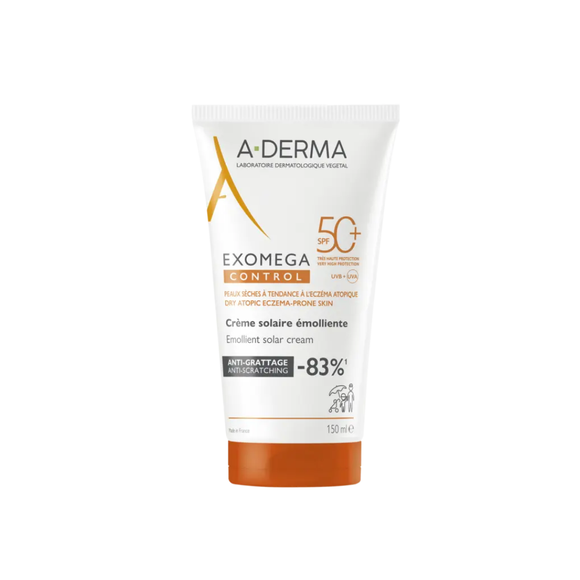 A-Derma Exomega Emollient Sunscreen SPF50+, for Dry to Atopic Skin - 150 ml