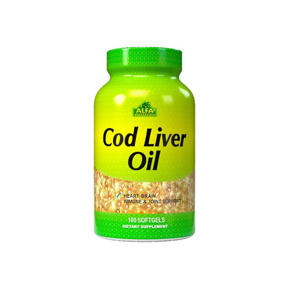 Alfa Vitamins Cod Liver Oil - 100 Softgels