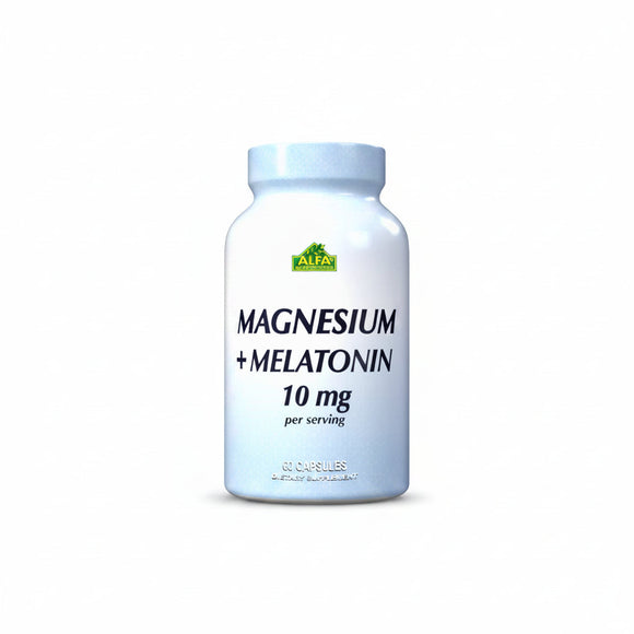Alfa Vitamins Magnesium + Melatonin - 60 Capsules
