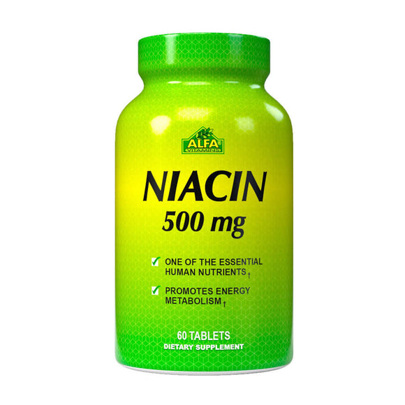 Alfa Vitamins Niacin 500 mg - 60 Tablets