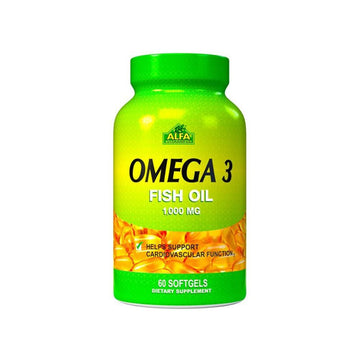 Alfa Vitamins Omega 3 Fish Oil 1000Mg - 60 Softgels