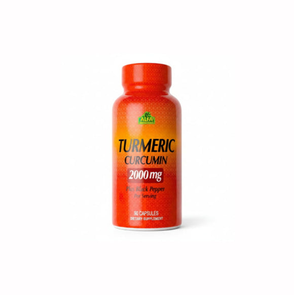 Alfa Vitamins Turmeric Curcumin 2000mg - 90 Capsules