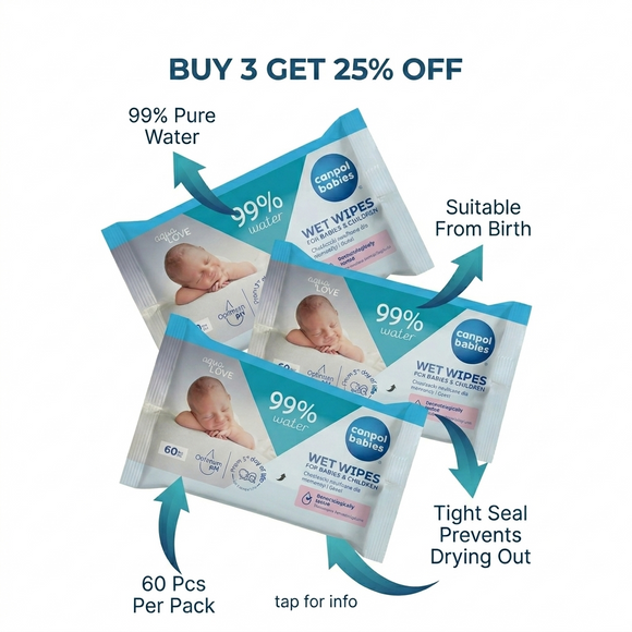 Canpol Babies Water Wipes Pack of 3
