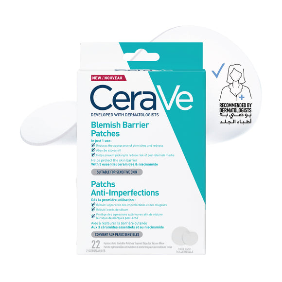 Cerave Blemish Barrier Patches With 3 Essential Ceramides and Niacinamide - 22pcs