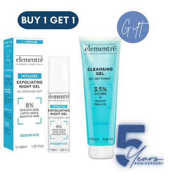 Elementre Exfoliating Night Gel With A Free Cleansing Gel
