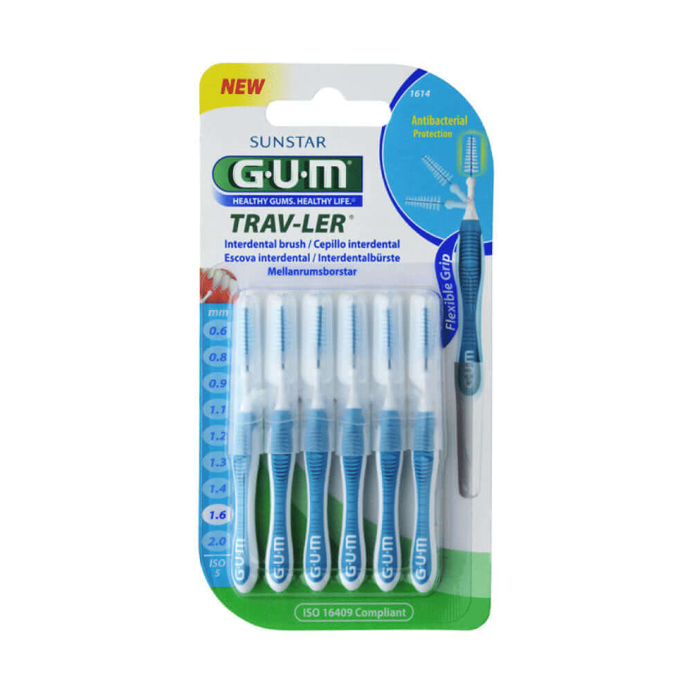 G.U.M. 1614 Fine Tapered 1.6Mm Blue | GLOW55