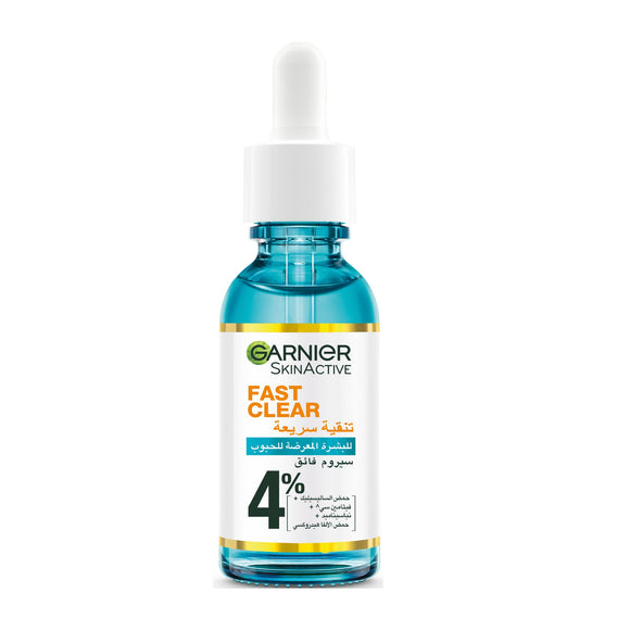 Garnier Fast Clear 4% Salicylic ACID, Vitamin C, Niacinamide, Aha - Anti-acne Treatment Booster Serum - 30 ml