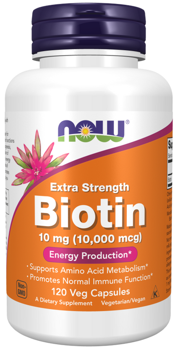 NOW Biotin 10mg 10000mcg - 100 Capsules