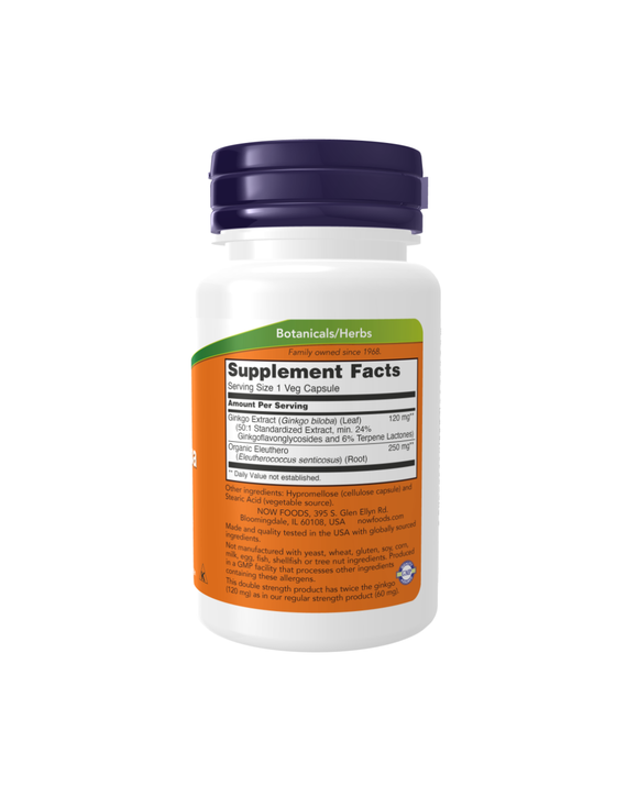 NOW Double Strength Ginkgo Biloba 120 mg - 50 Capsules