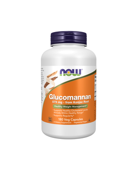 NOW Glucomannan 575 mg - from Konjac Root - 180 Capsules