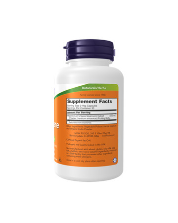 NOW Lion's Mane 500 mg - 60 Capsules - 0
