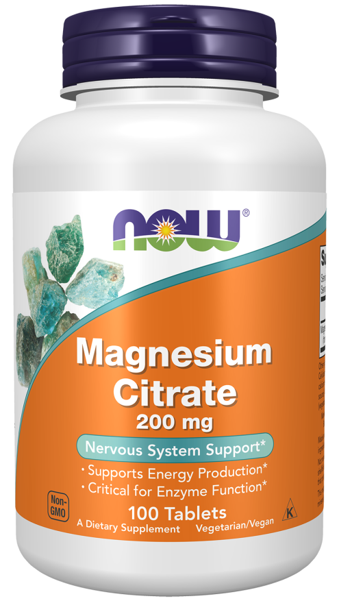 NOW Magnesium Citrate 200 mg - 100 Tablets