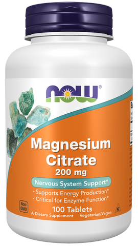 NOW Magnesium Citrate 200 mg - 100 Tablets