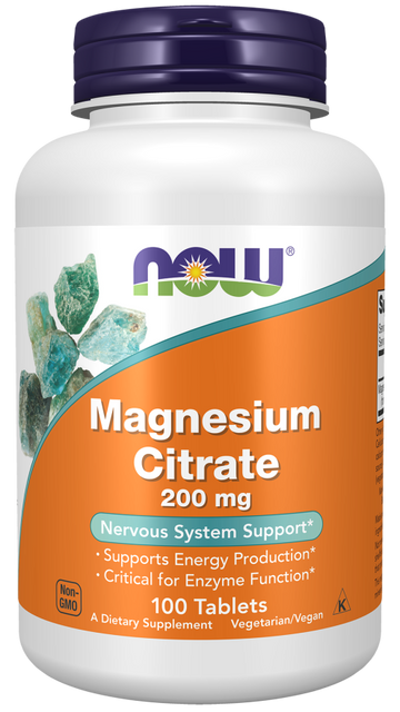 NOW Magnesium Citrate 200 mg - 100 Tablets