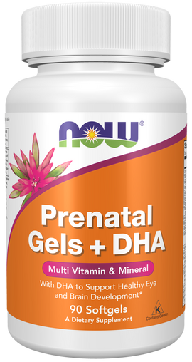 NOW Prenatal Gels + DHA - 90 Softgels
