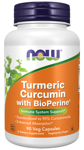 NOW Turmeric Curcumin With Bioperine - 60 Capsules