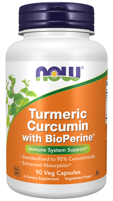 NOW Turmeric Curcumin With Bioperine - 60 Capsules