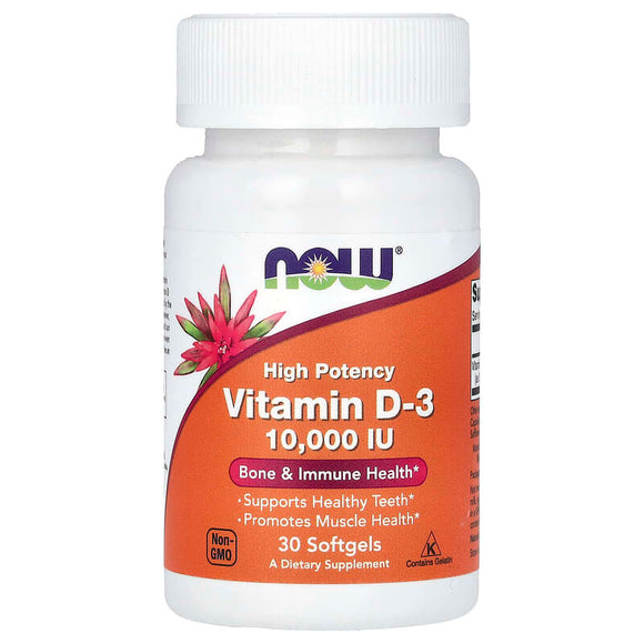 NOW Vitamin D3 10,000 - 30 Softgels