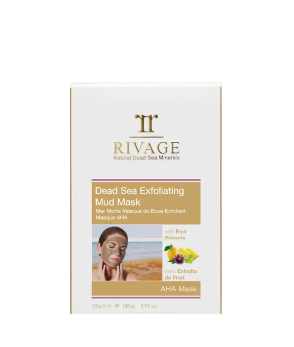 Rivage Dead Sea AHA Mud Mask / Exfoliating Mask - 4 Sachets/Pack
