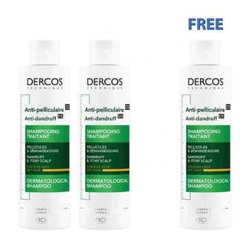 Vichy Dercos Anti Dandruff Shampoo Dry Hair Buy 2 Get 1