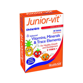Healthaid Junior-Vit Chewable Multivitamins - 30 Vegetarian Tablets