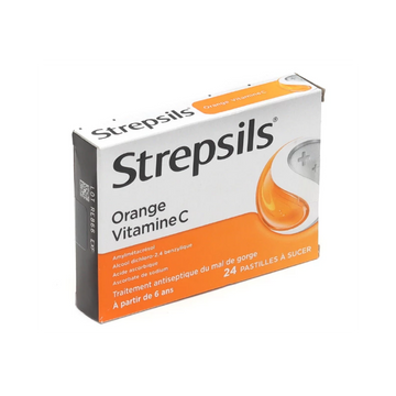 Strepsils Orange With Vitamin C - 24 Lozenges