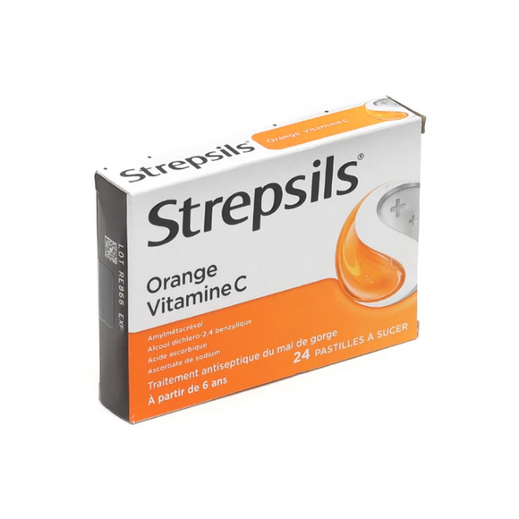 Strepsils Orange With Vitamin C - 24 Lozenges