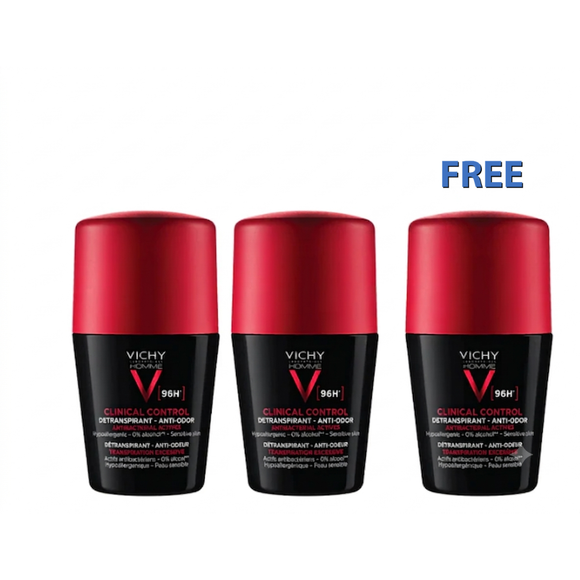Vichy Clinical Control Deodorant Men Buy 2 Get 1
