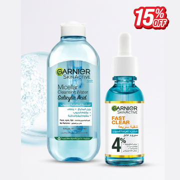 Garnier Salicylic Acid Micellar Water with Fast Clear Serum 15%Off