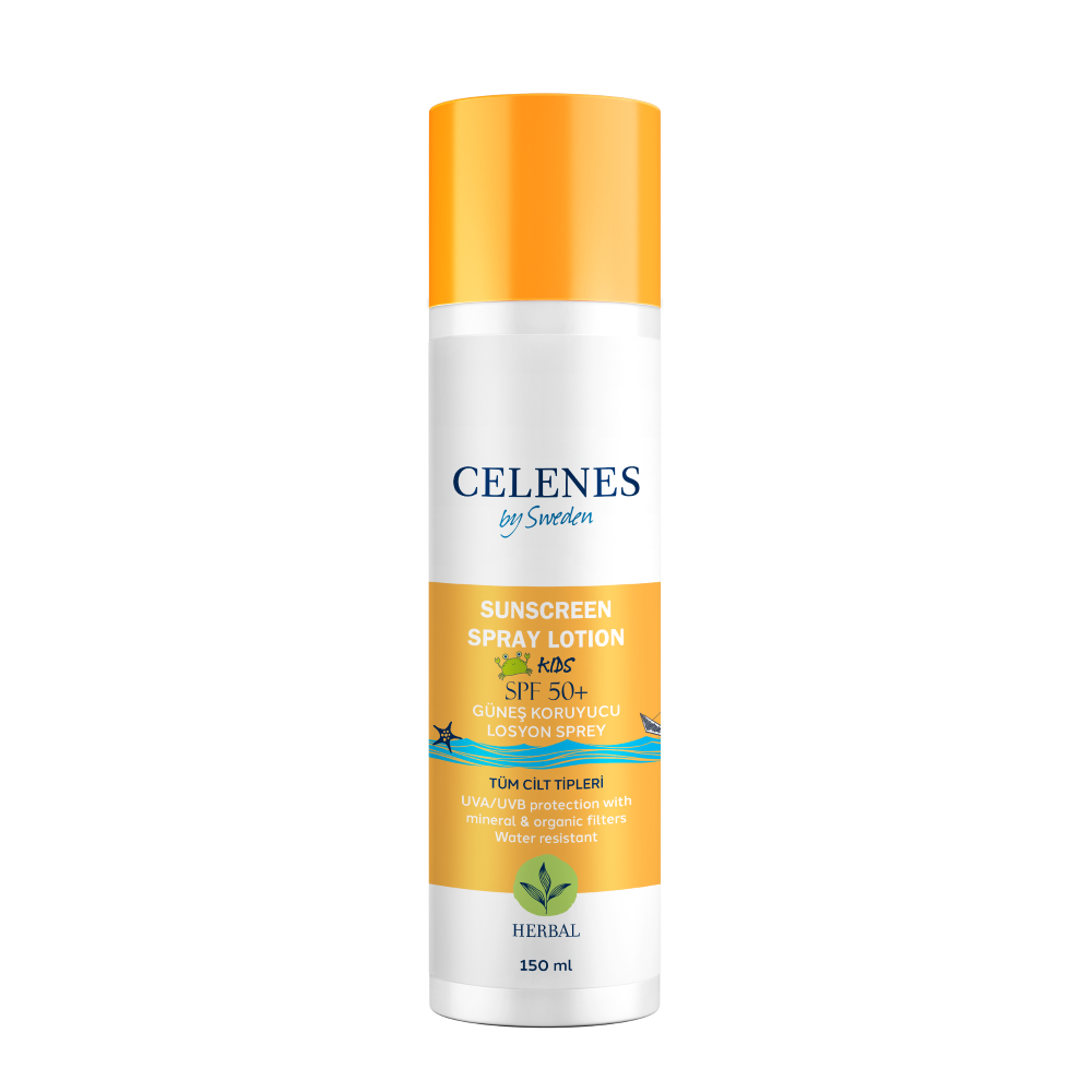 Celenes Herbal Full Protection & Natural Sunscreen Spray Lotion For Kids SPF 50+ - 150 ml