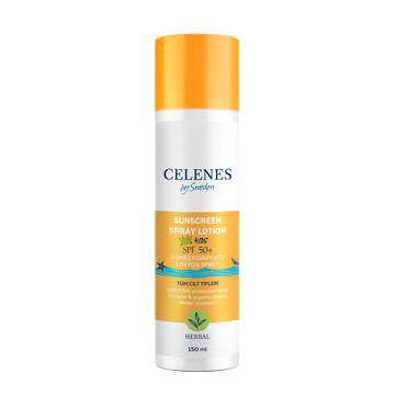 Celenes Herbal Full Protection & Natural Sunscreen Spray Lotion For Kids SPF 50+ - 150 ml