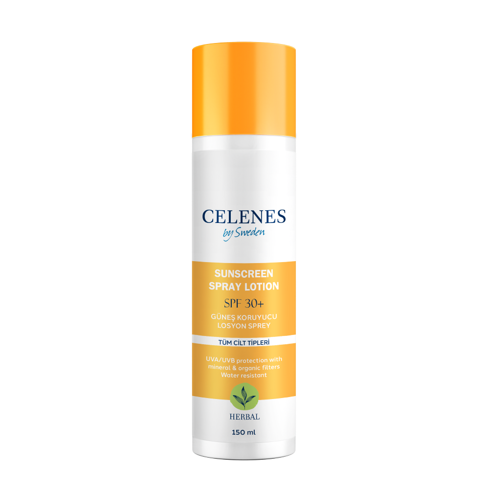 Celenes Herbal Full Protection & Natural Sunscreen Spray Lotion SPF 30+ - 150 ml