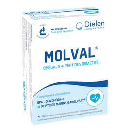 Dielen Molval Omega 3 + Peptides Bioactifs - 60 Capsules