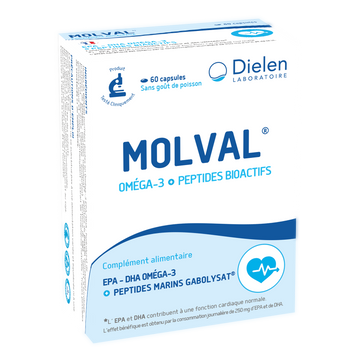 Dielen Molval Omega 3 + Peptides Bioactifs - 60 Capsules