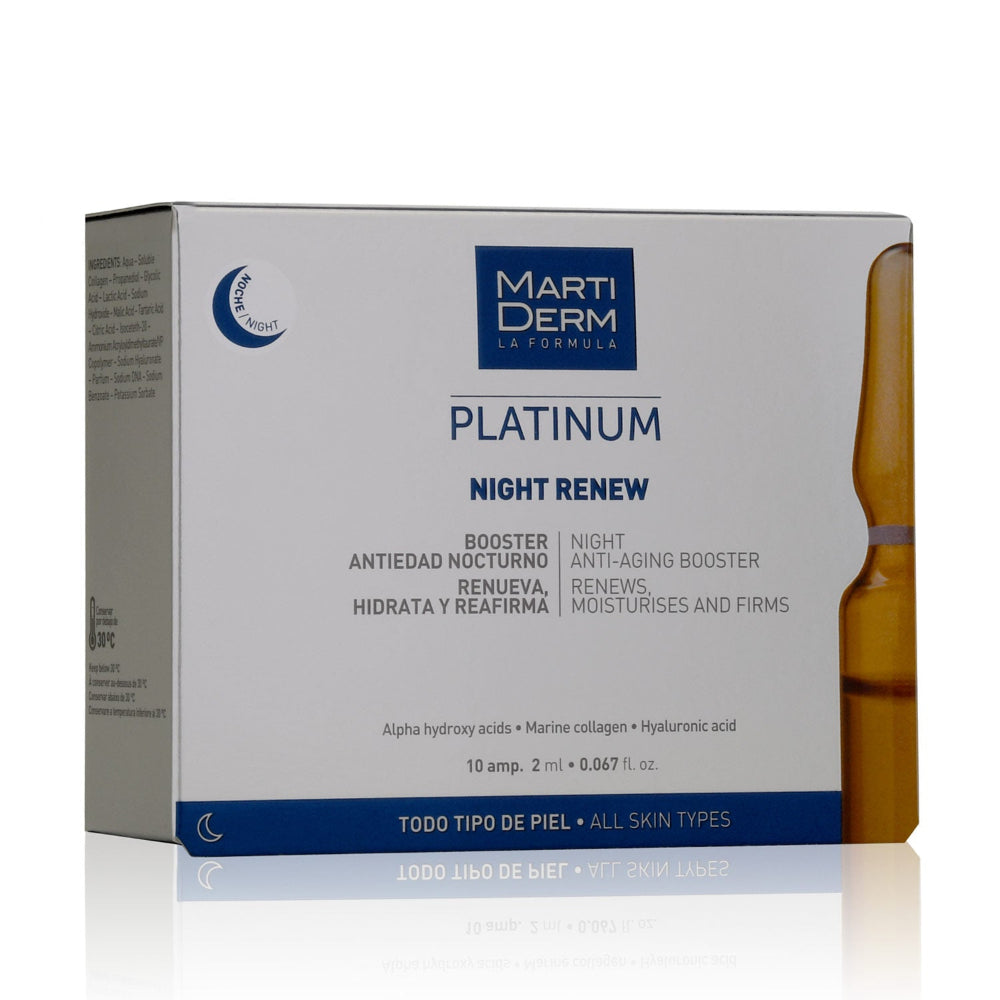 Martiderm Platinum Night Renew Ampoules - 10 Ampoules