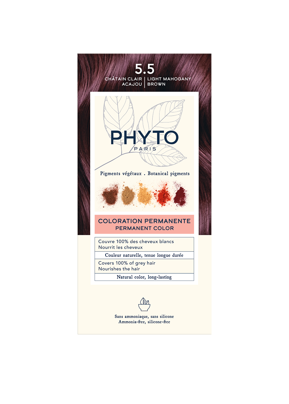 New PhytoColor 5.5 Light Mohangany Brown - 50 ml