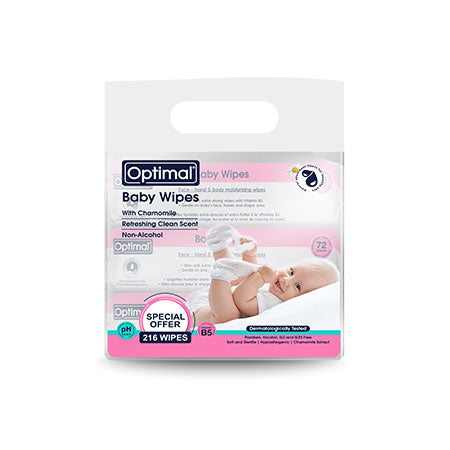 Optimal Baby Chamomile Wipes Pack of 3