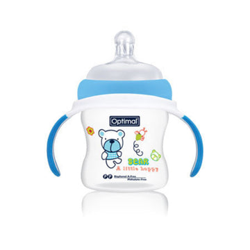Optimal Extra Wide Neck Feeding Bottle With Handle - 150 ml