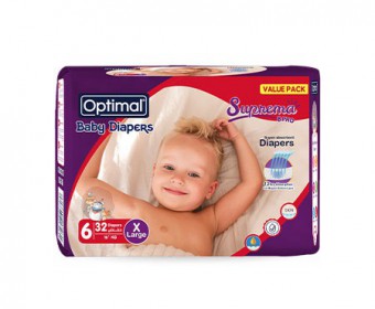 OPTIMAL Baby Diaper (6) X-Large (16+Kg) - 32 Pcs