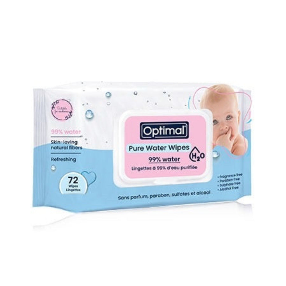 Optimal Baby Pure Water Wipes - 72 Wipes