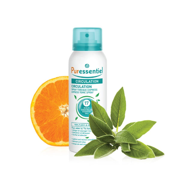 Puressentiel Circulation Tonic Express Spray With 17 Essential Oils - 150ml
