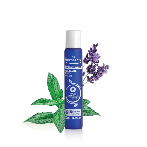 Puressentiel Headaches Roller With 9 Essential Oils - 5ml
