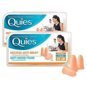 Quies Anti-Noise Foam - 3 Pairs