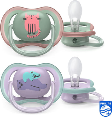 Buy girl Avent 2 Ultra Air Soothers Deco Mix 6-18M+