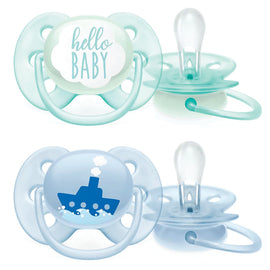 Avent 2 Deco Ultra Soft Soothers 0-6 M