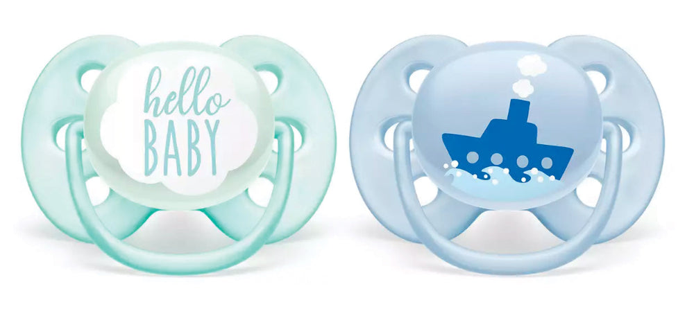 Avent 2 Deco Ultra Soft Soothers 0-6 M - 0
